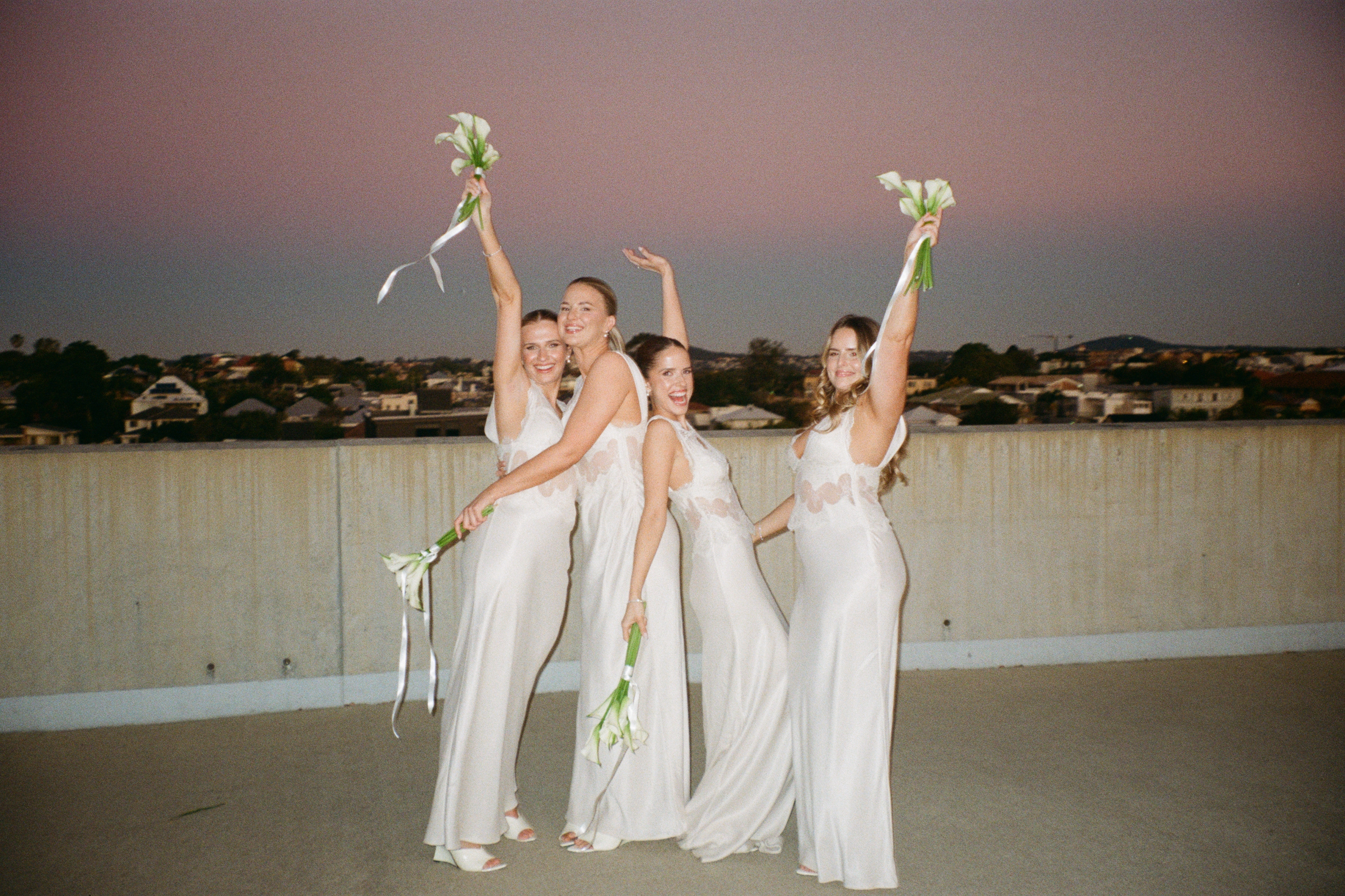 Fontana Floral &mdash; Calile Hotel Bridesmaids Bec Bridge dresses calla lily bouquets